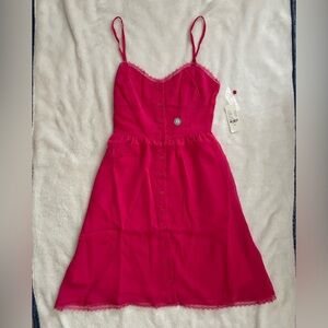 NWT Pink vibrant spaghetti strap dress
